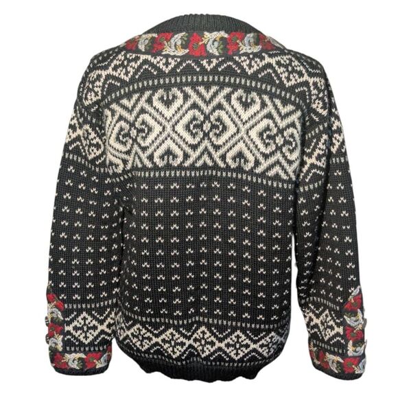 Dale of Norway S Pure New Wool Nordic Fair Isle Cardigan - Picture 6 of 6